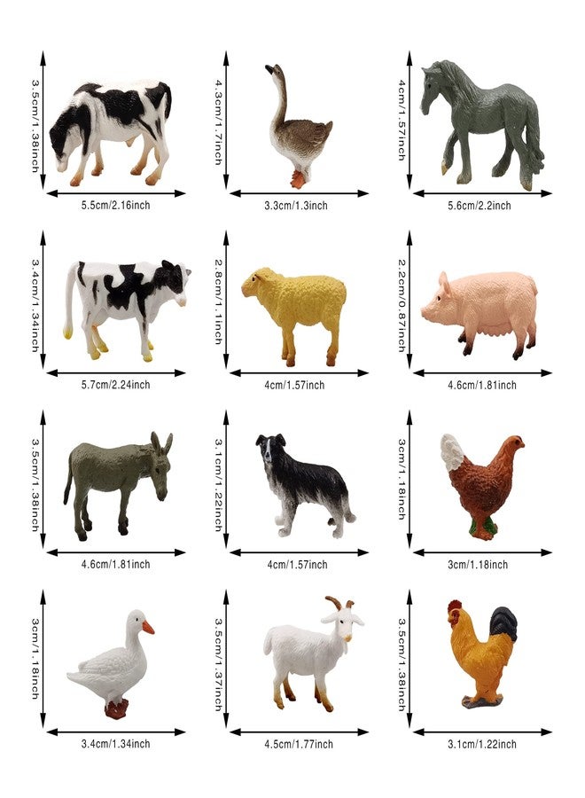 TOSPARTY 26 PCS Mini Farm Animal Tractor Cake Topper Set with Tree Farmer Fences Cow Pig Sheep Figures Tractor farmer Cake Topper for Boy Girl Birthday Party Decorations - Image 2